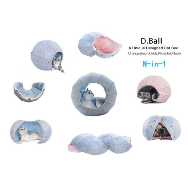 Foldable Cat Kennel Cave Tunnel