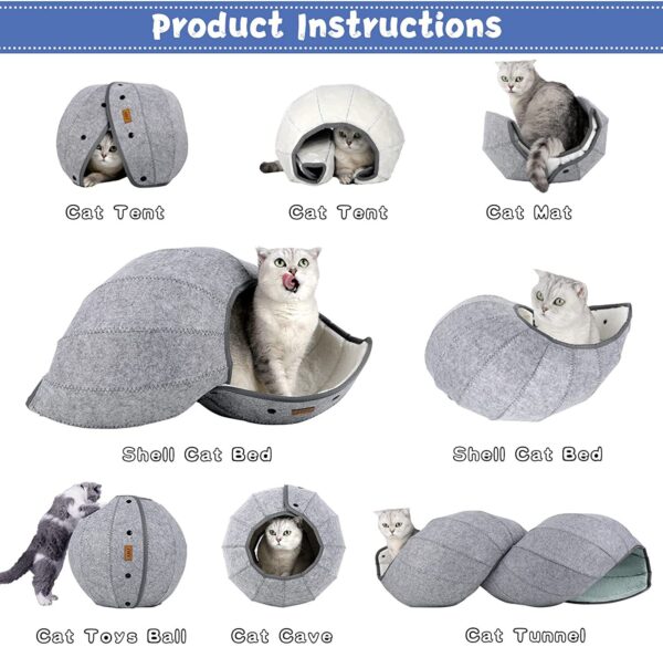 Foldable Cat Kennel Cave Tunnel