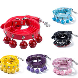 Color Bell Cat Collar & Leash